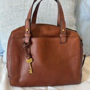 Fossil Tan Leather Satchel